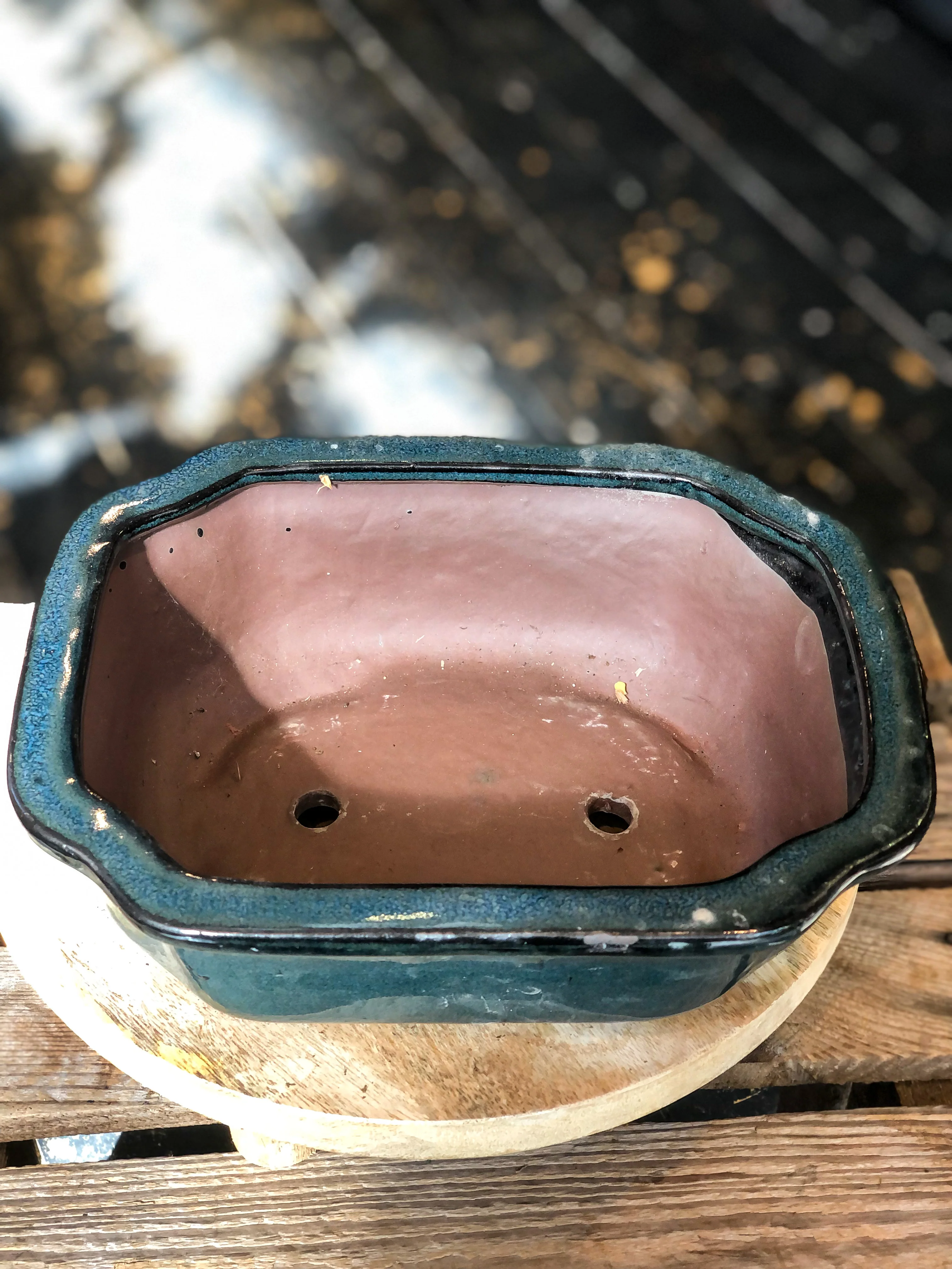Bonsai Pot - Glazed Dark Blue - Image 3