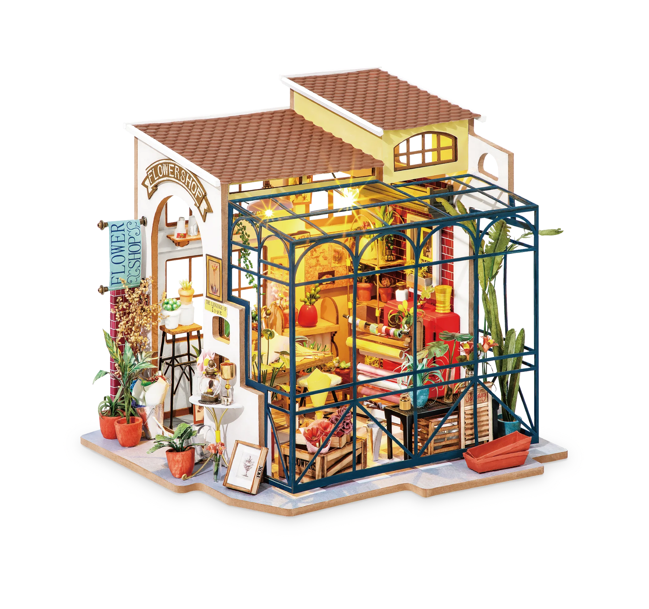Emily’s Flower Shop/ Flowerist Green House - DIY Miniture House Kit - Image 3