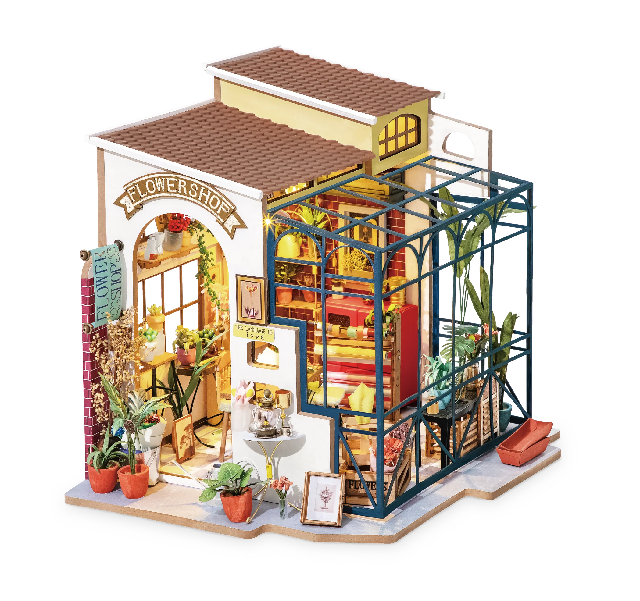 Emily’s Flower Shop/ Flowerist Green House - DIY Miniture House Kit - Image 4