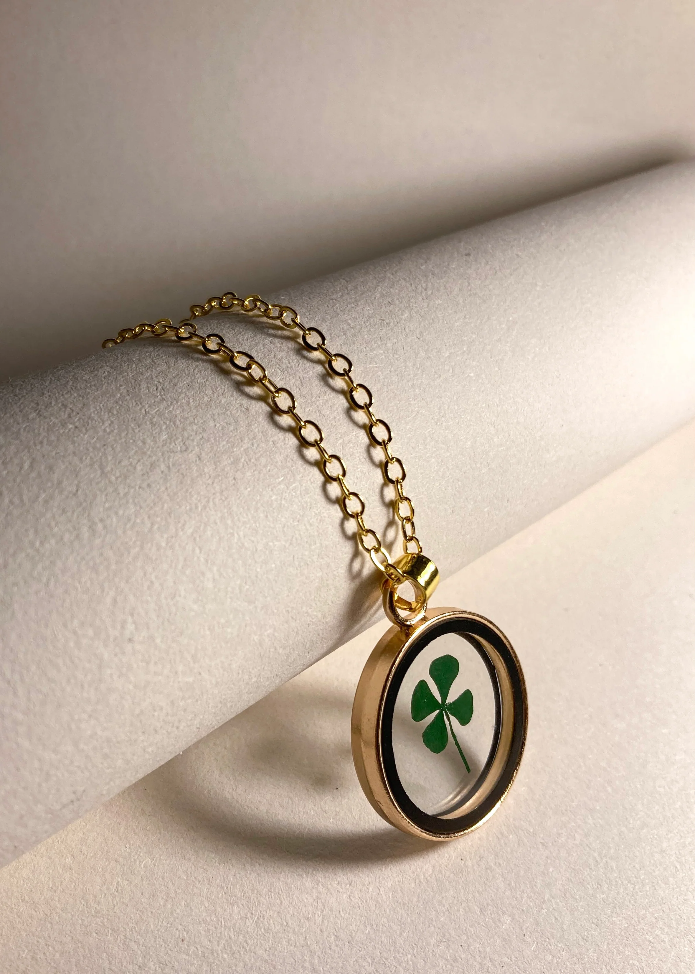 Four-Leaf Clover Necklace | Real pressed flower - Image 3